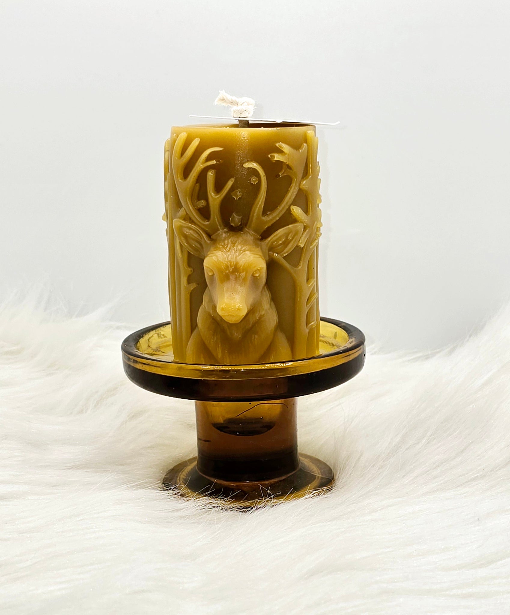 Christmas Elk Beeswax Candel