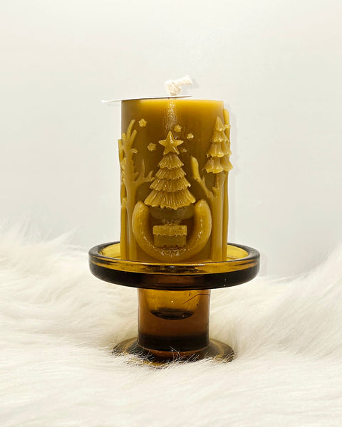 Christmas Elk Beeswax Candel